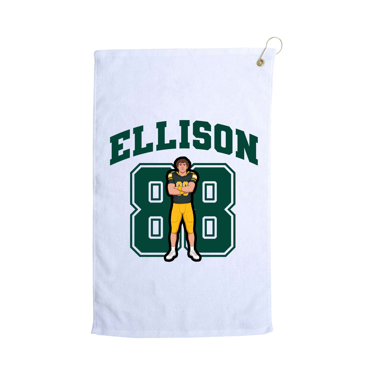Golf Towel — Number in White
