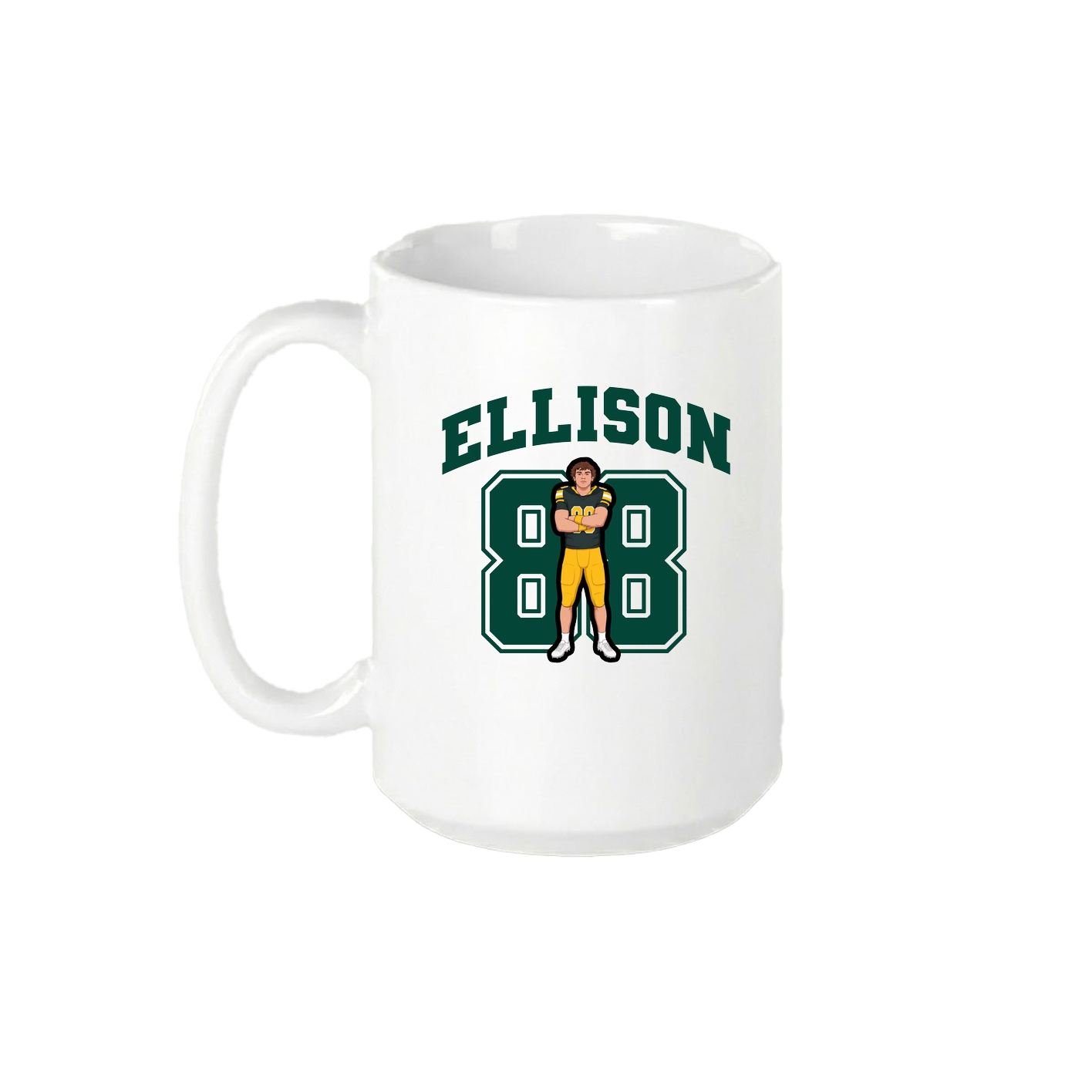 15oz Coffee Mug — Number in White