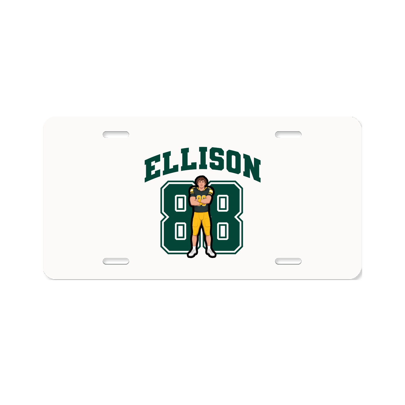License Plate — Number in Classic