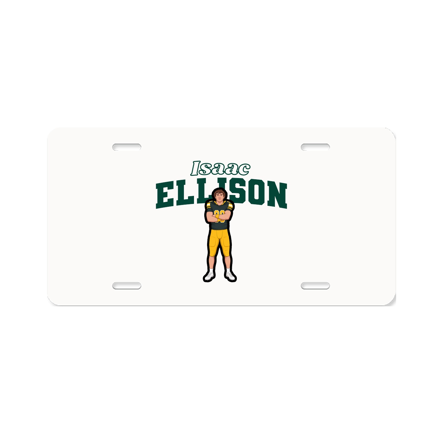 License Plate — Name Arch in Classic