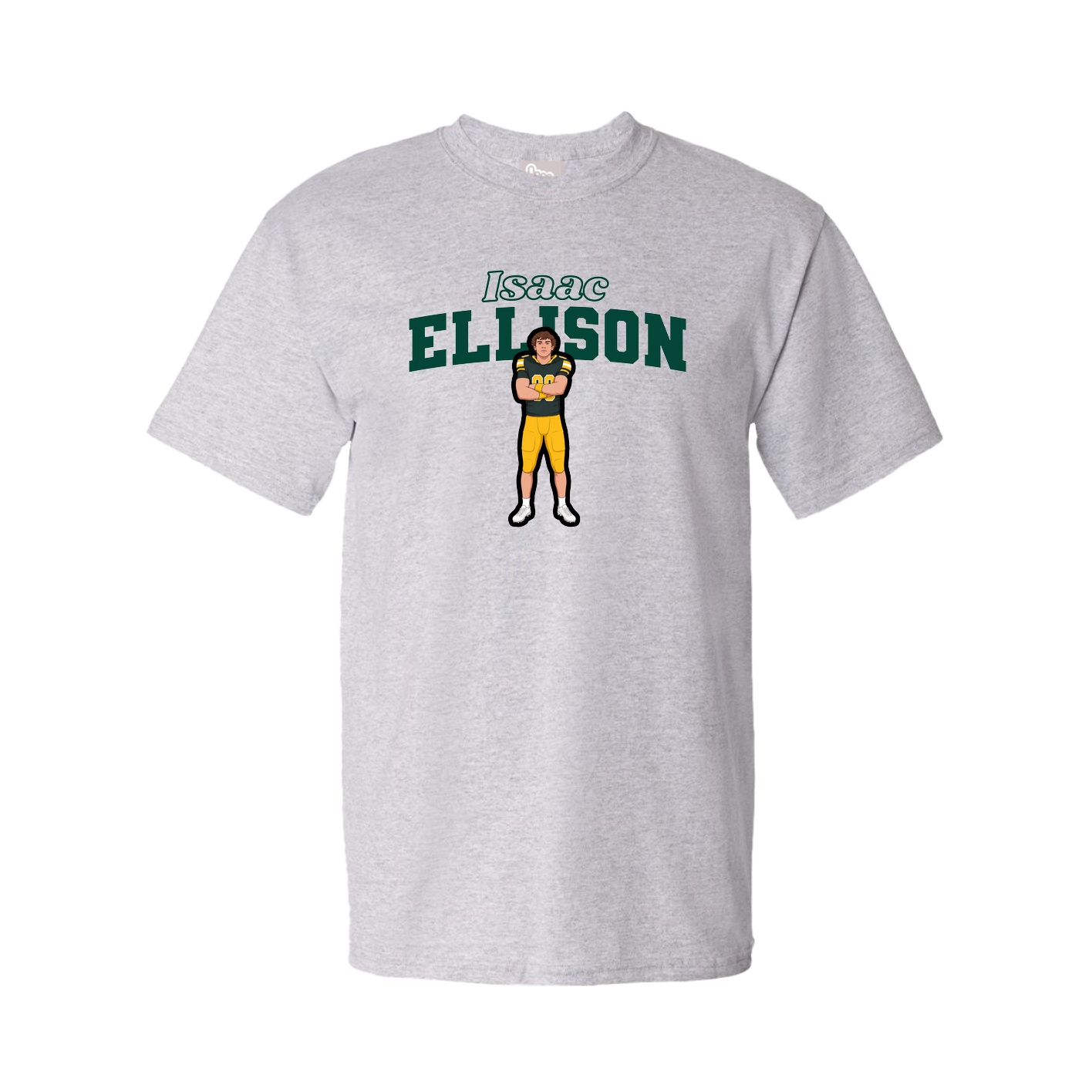 Youth Tee — Name Arch in Grey