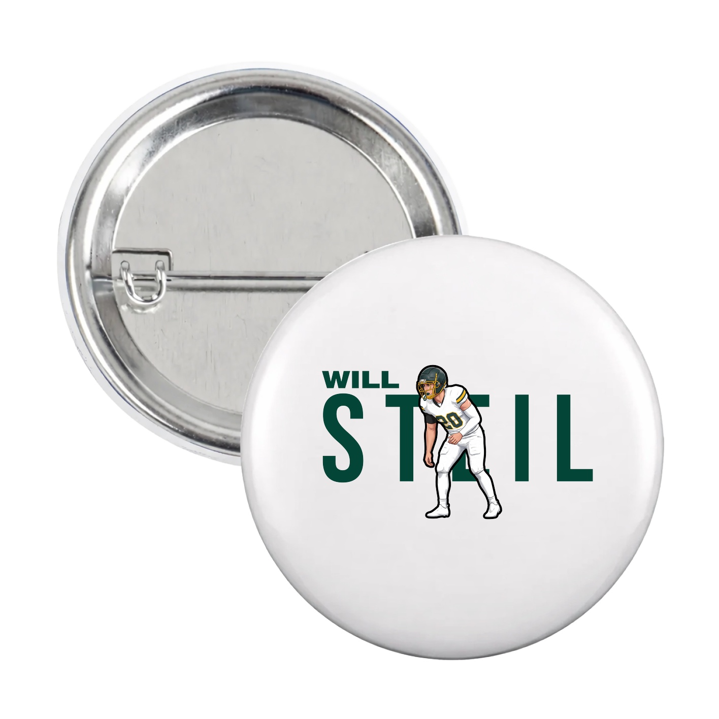 Game Day Button — Player Name in White