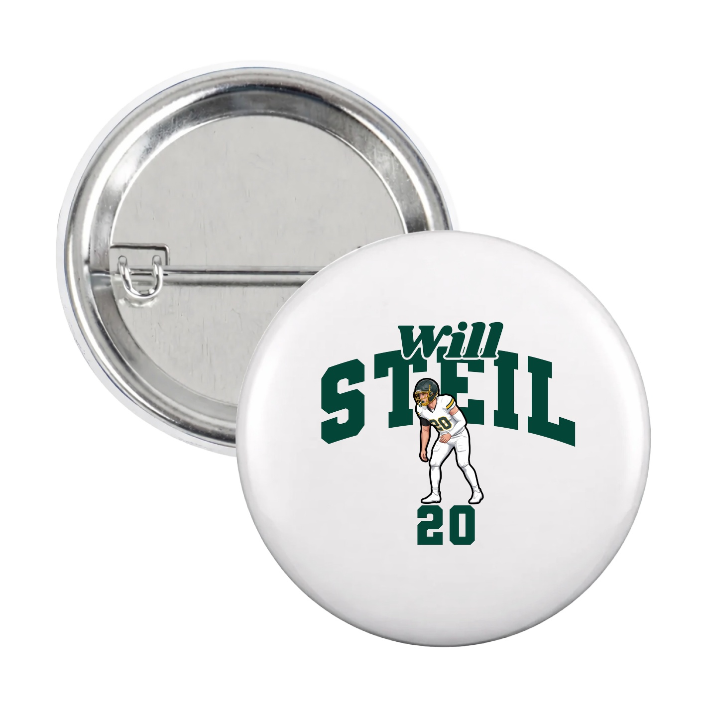 Game Day Button — Signature Arch in White