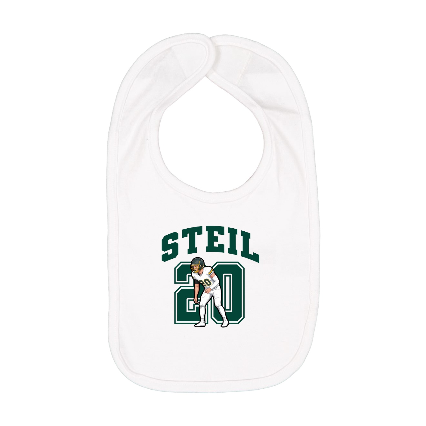 Infant Bib — Number in White