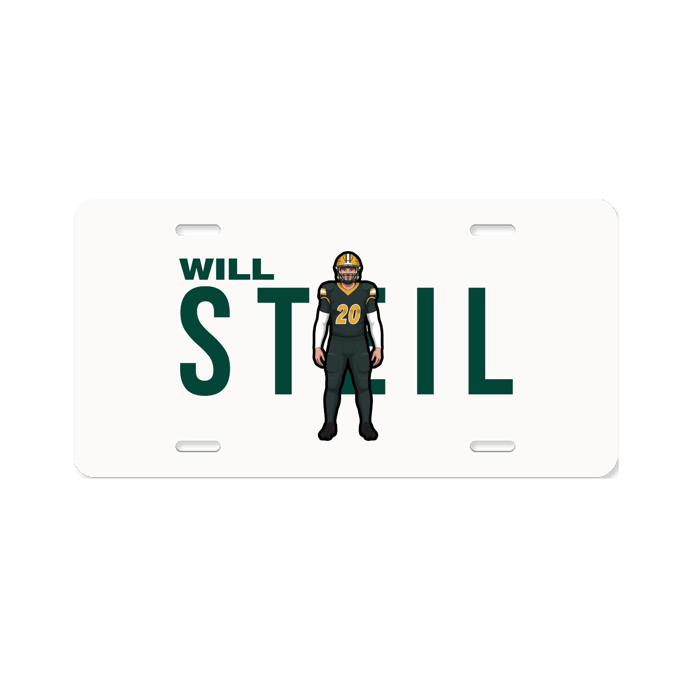 License Plate — Player Name in Classic