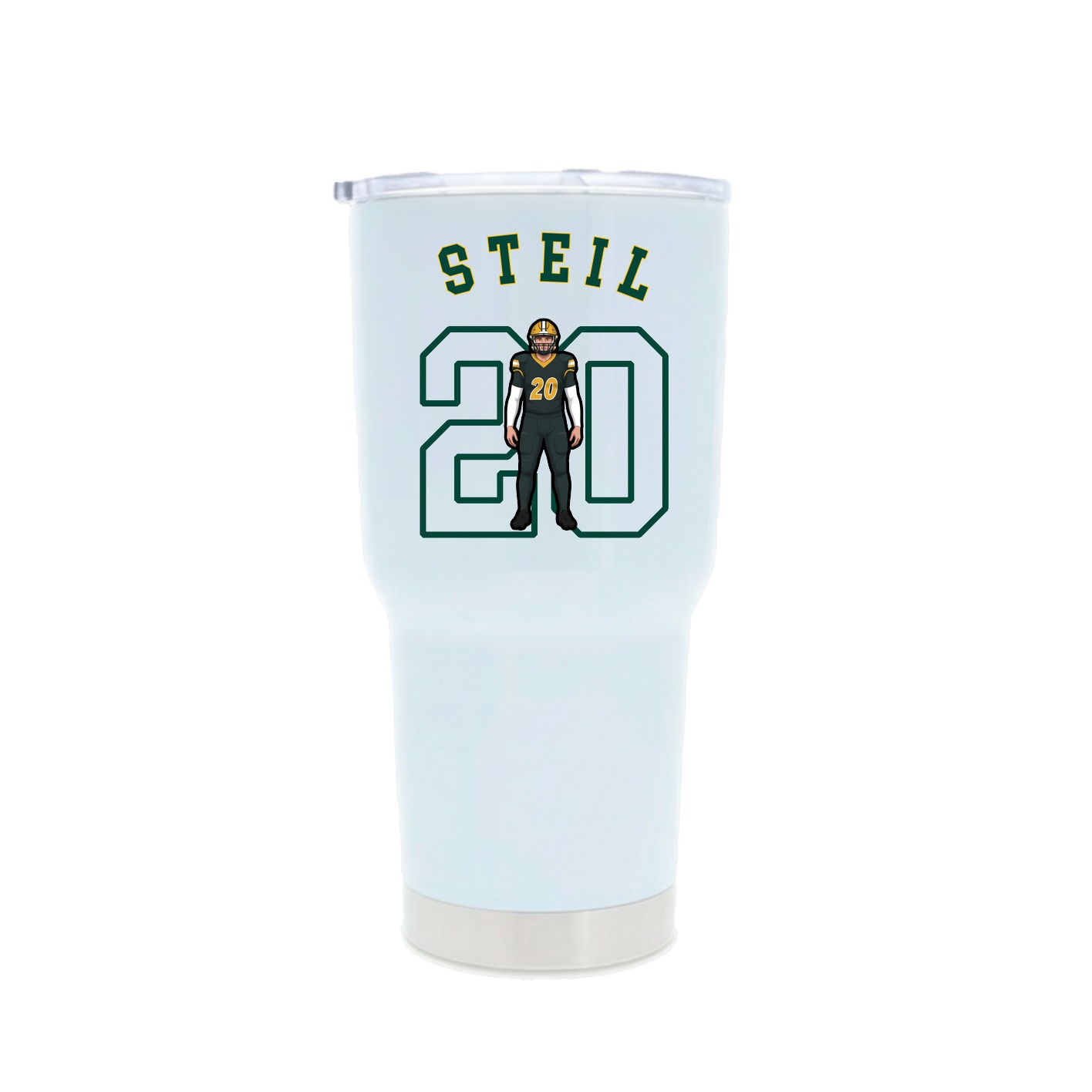 30oz Stainless Steel Tumbler — Shirsey Arch in White