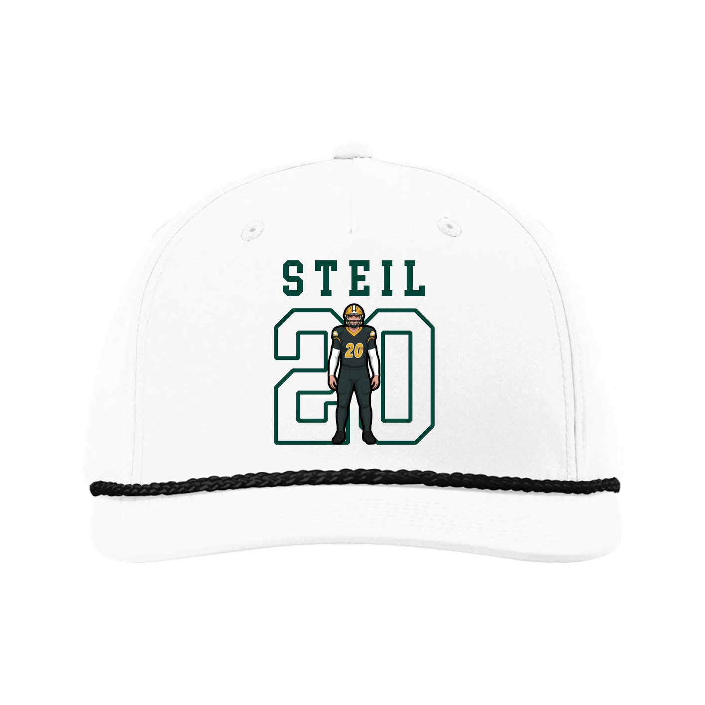 Five-Panel Classic Rope Cap — Shirsey in White