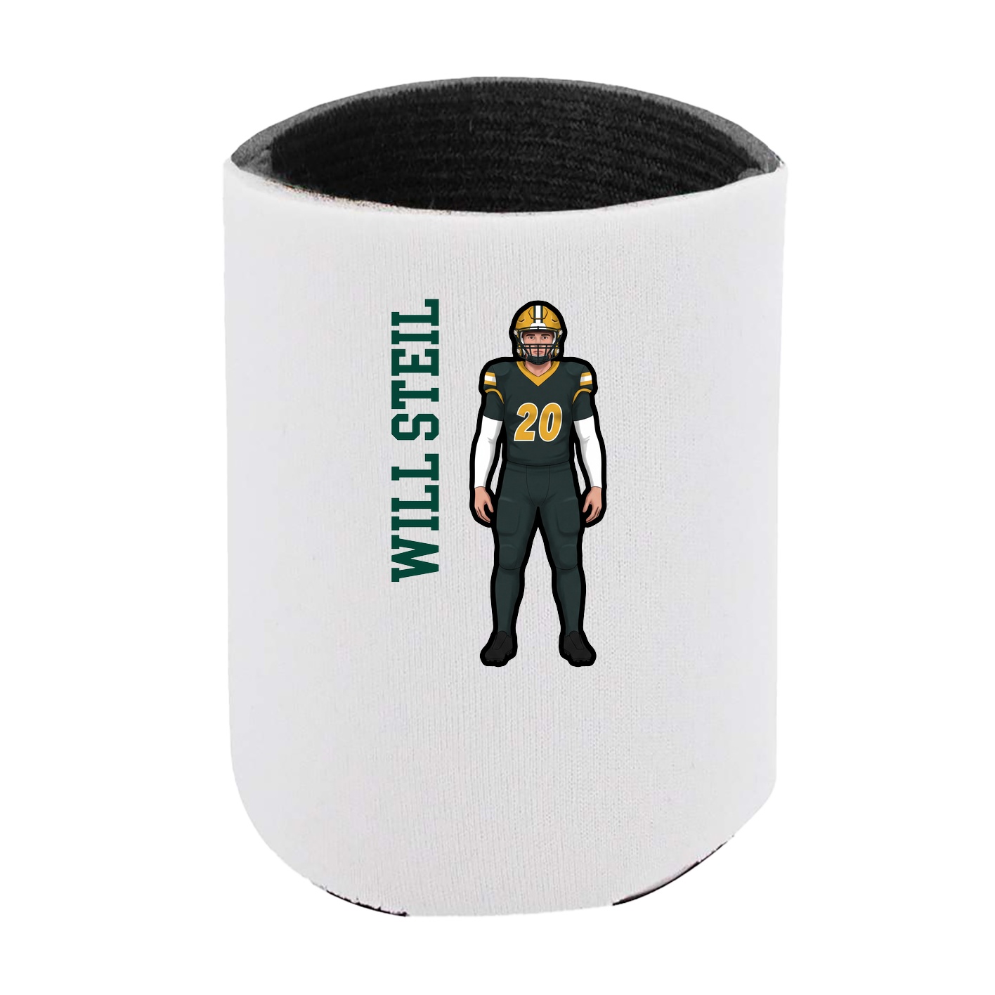 Can Holder — Name Vertical in White