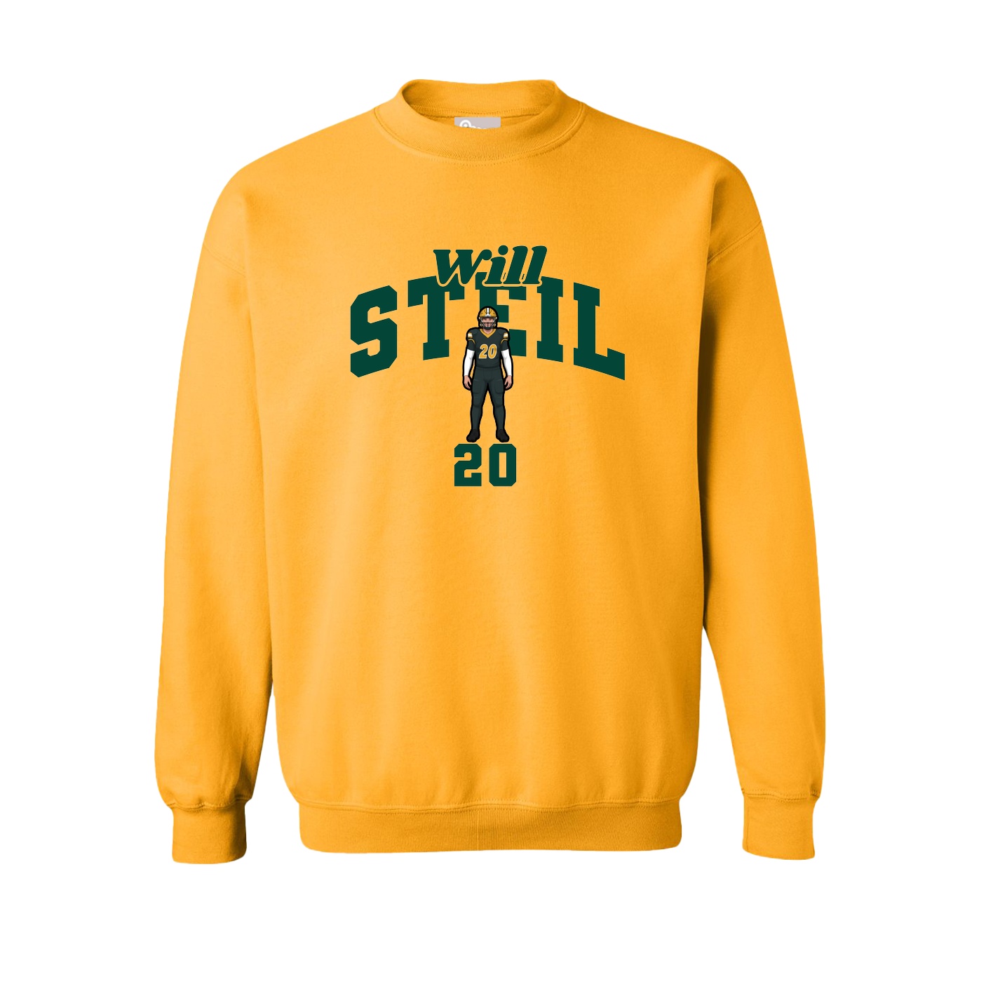Fleece Crew — Signature Arch in Gold