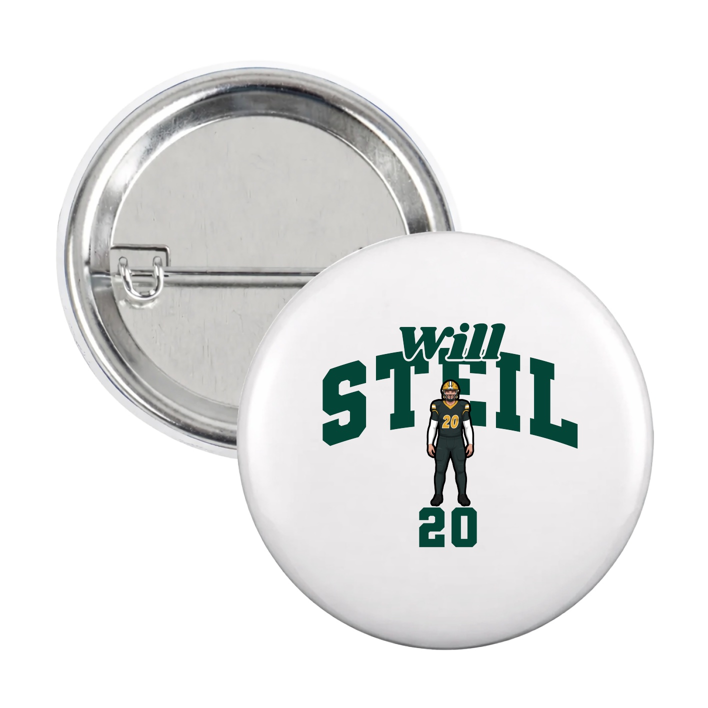 Game Day Button — Signature Arch in White