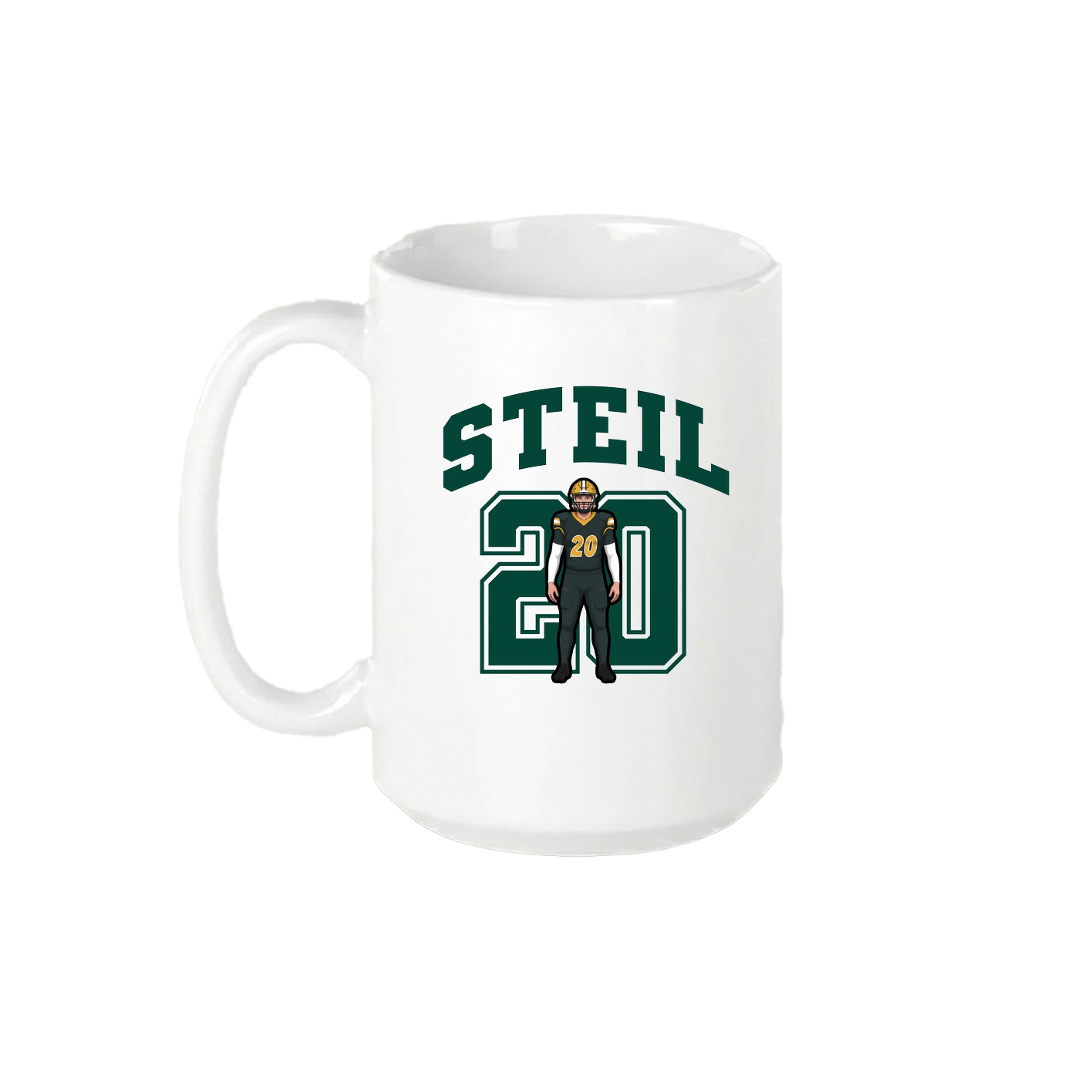 15oz Coffee Mug — Number in White