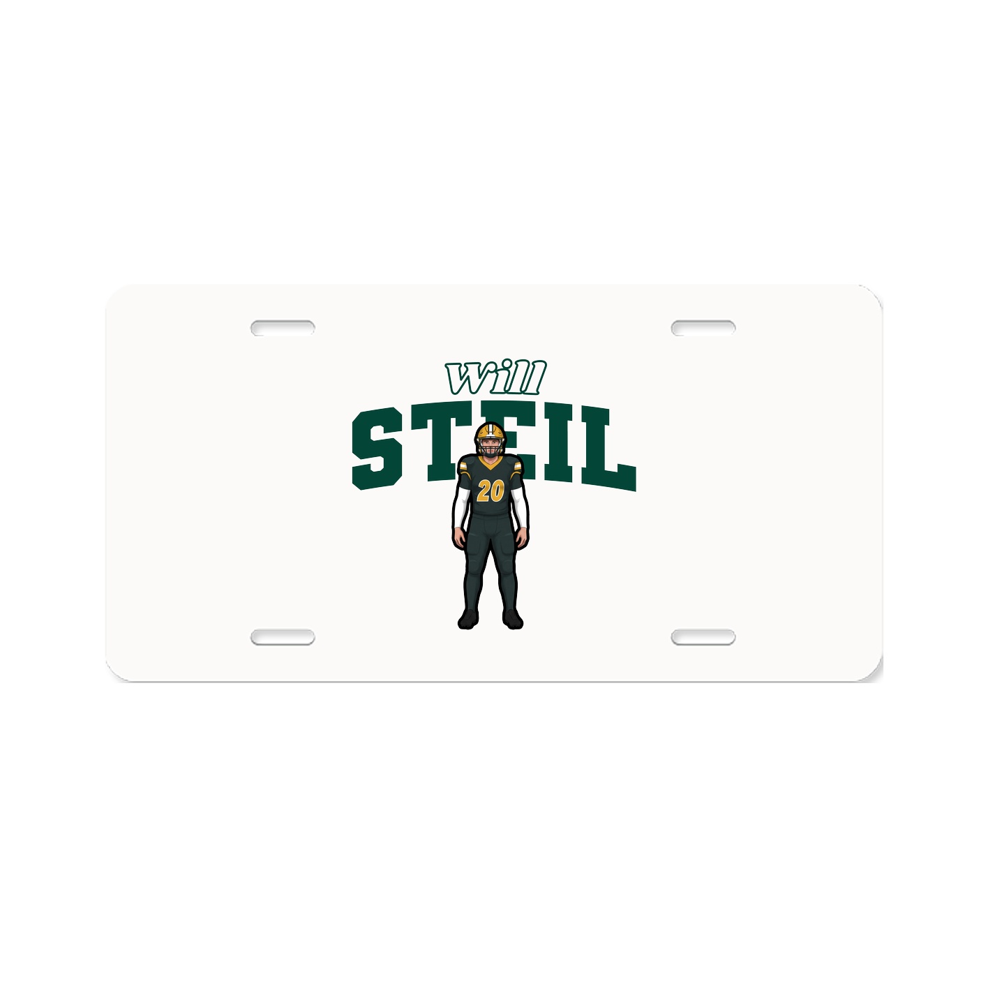 License Plate — Name Arch in Classic