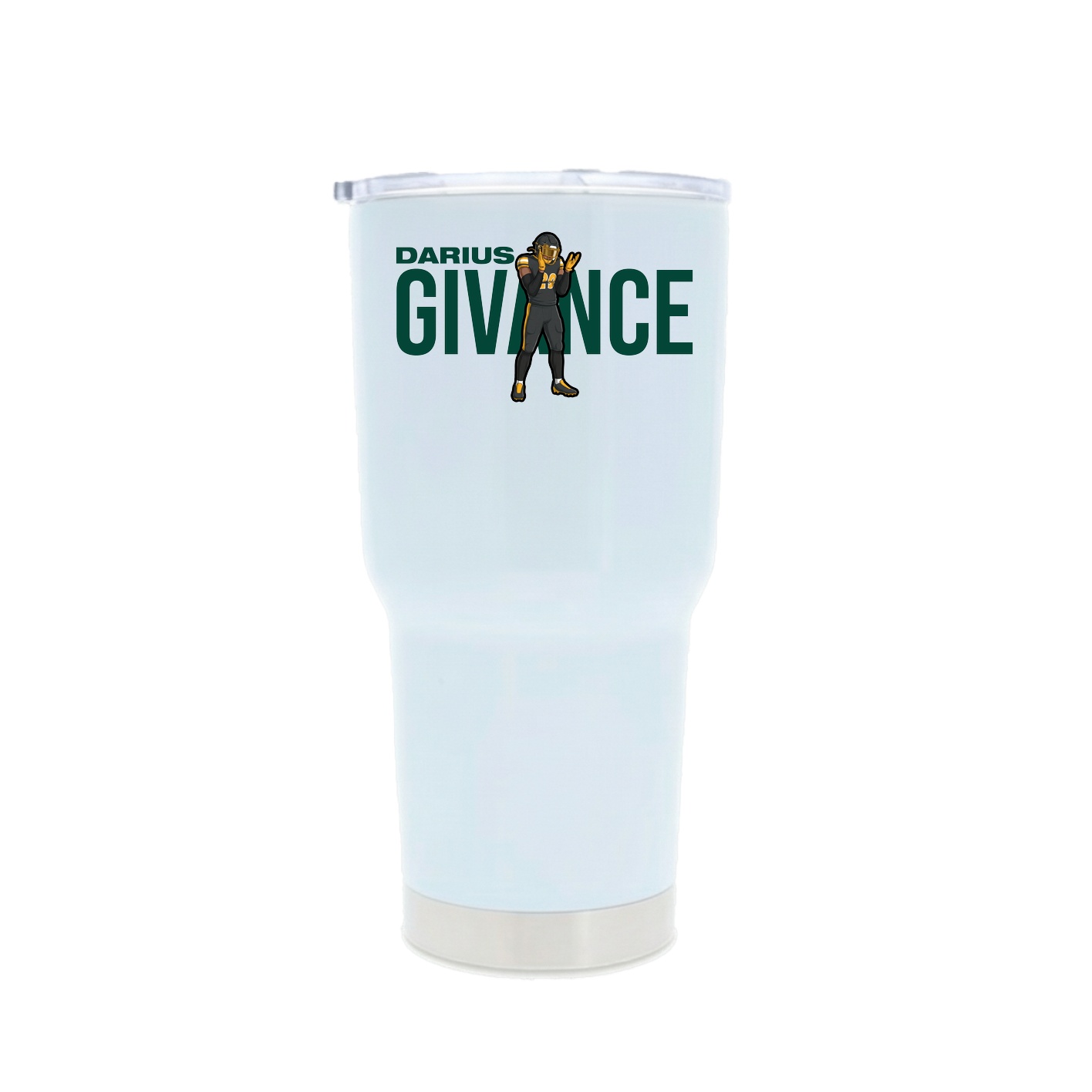 30oz Stainless Steel Tumbler — Player Name in White