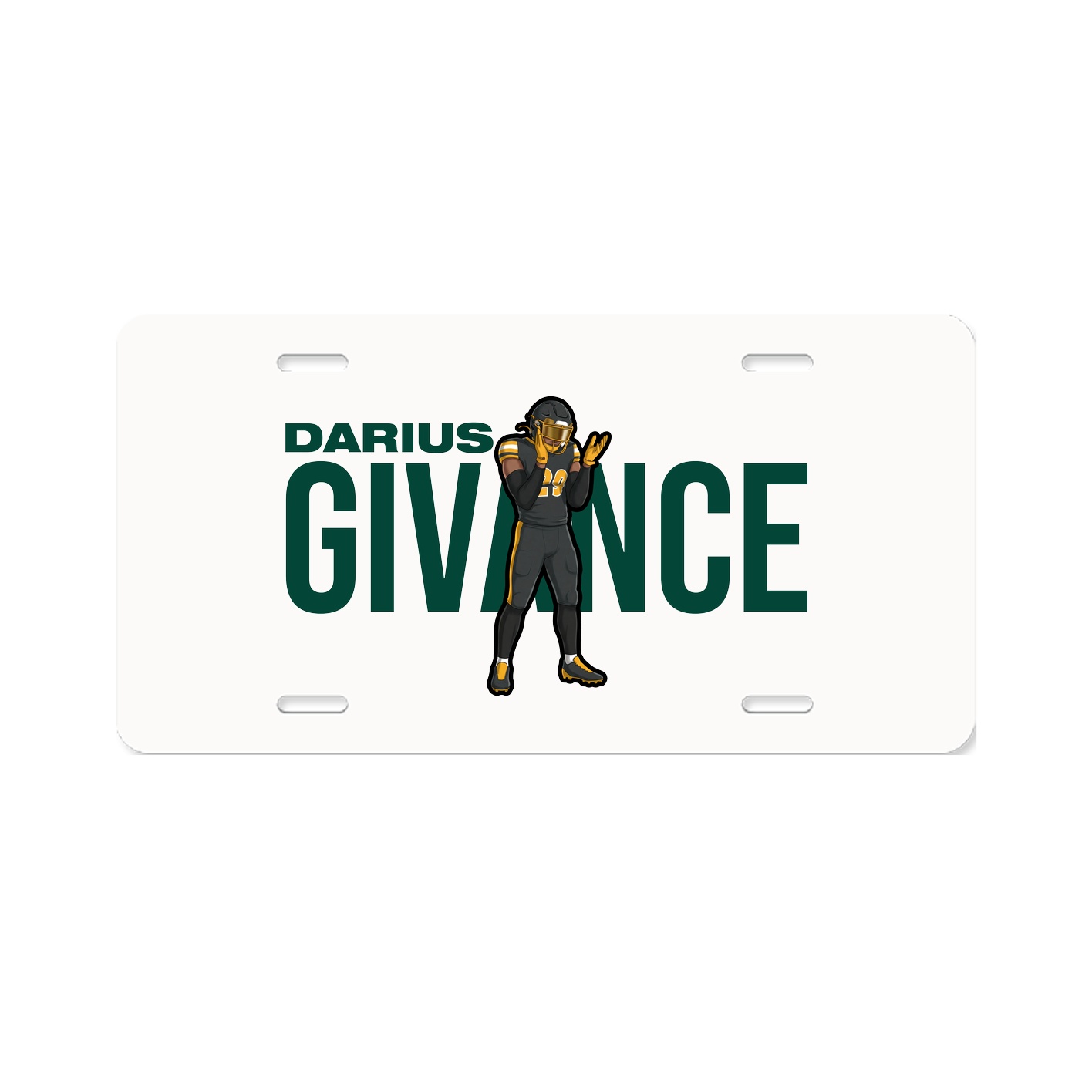 License Plate — Player Name in Classic