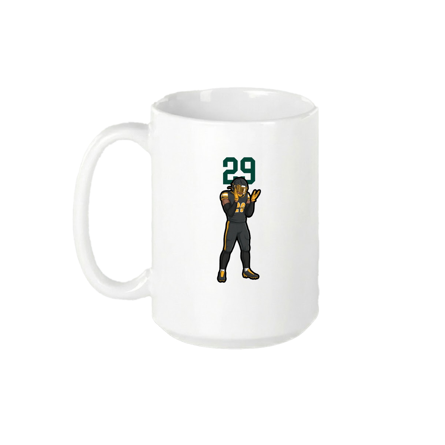 15oz Coffee Mug — Number Top in White