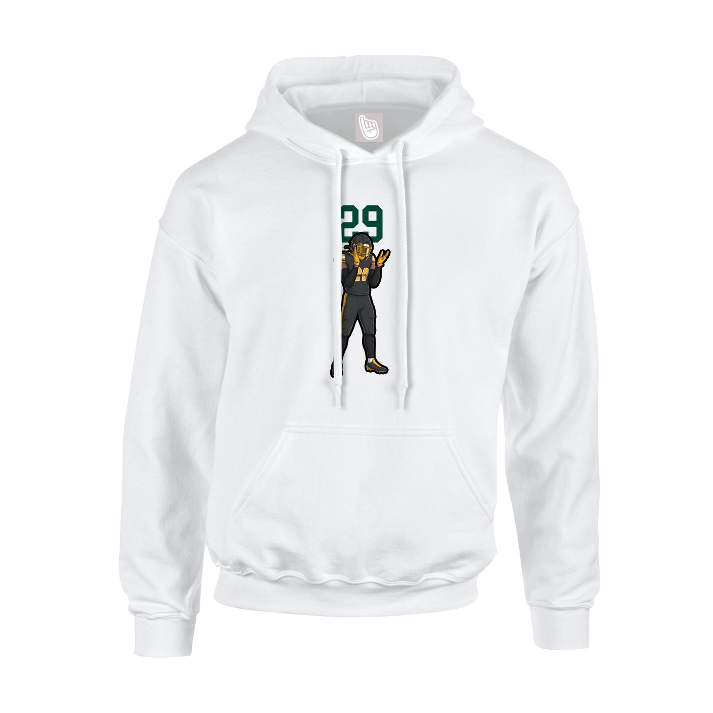 Hoodie — Number Top in White