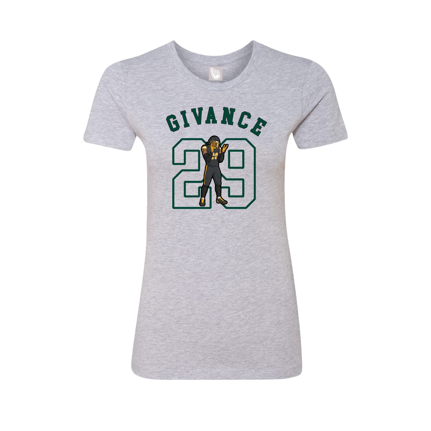 Fitted Women's Tee — Shirsey Arch in Grey