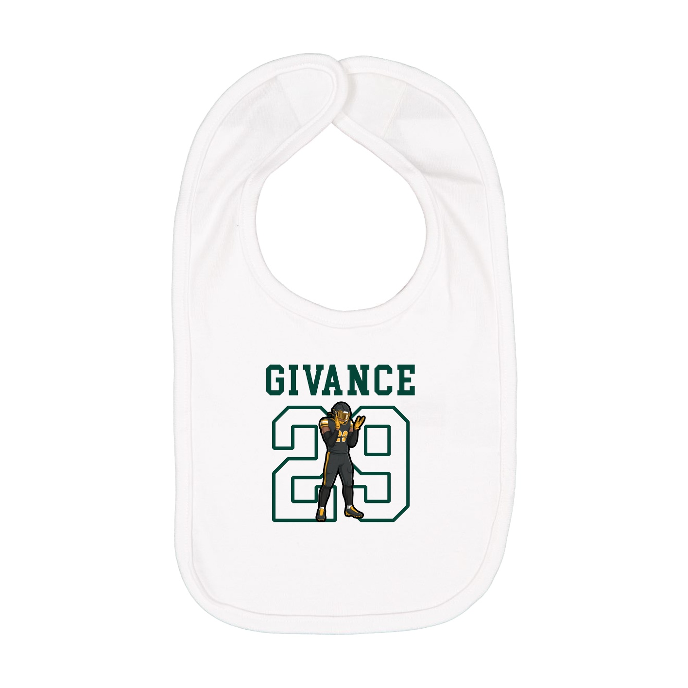 Infant Bib — Shirsey in White