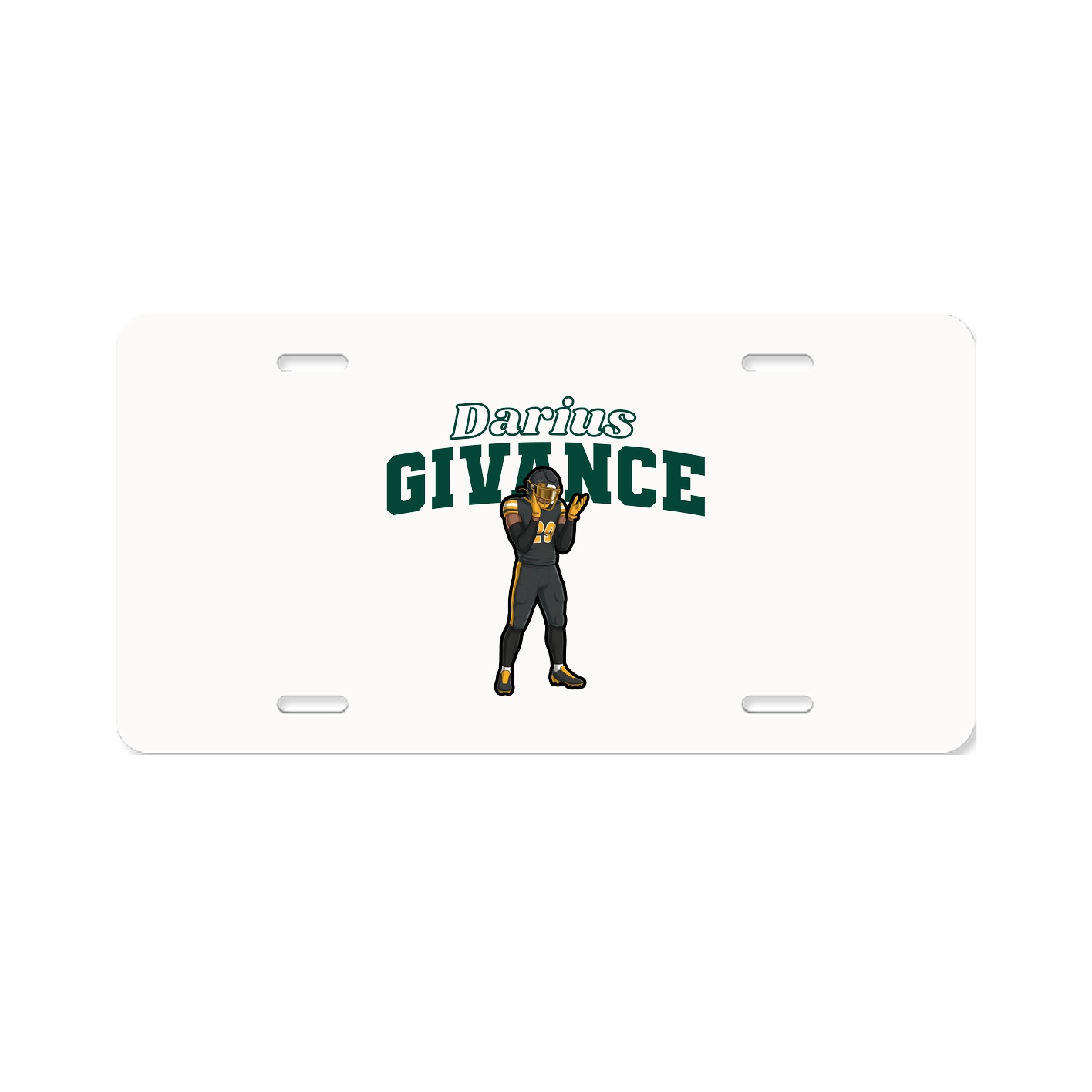 License Plate — Name Arch in Classic