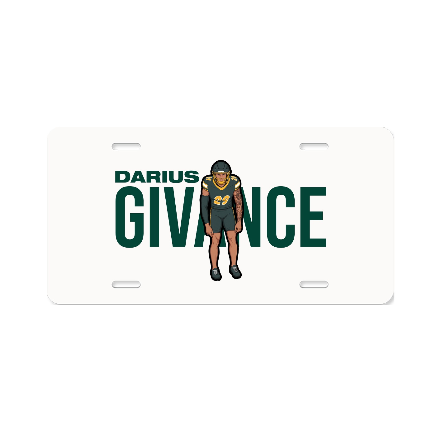 License Plate — Player Name in Classic