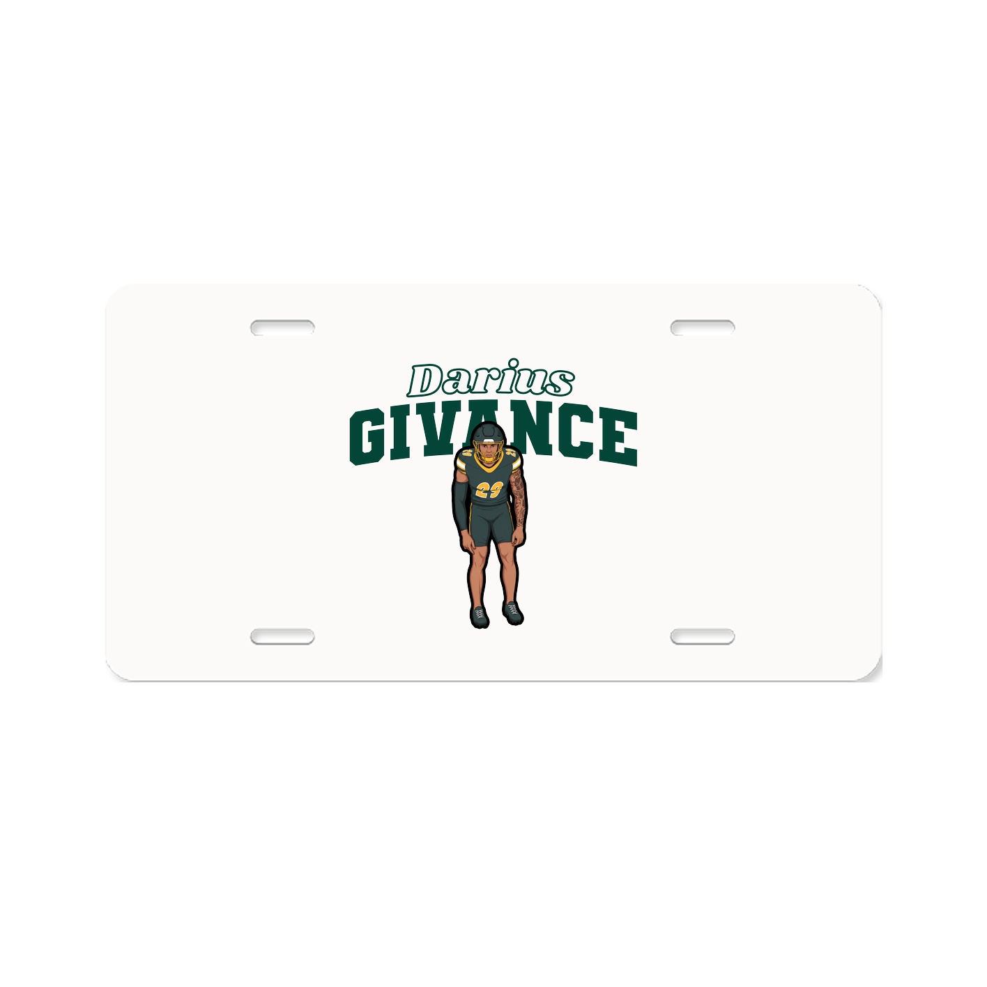 License Plate — Name Arch in Classic