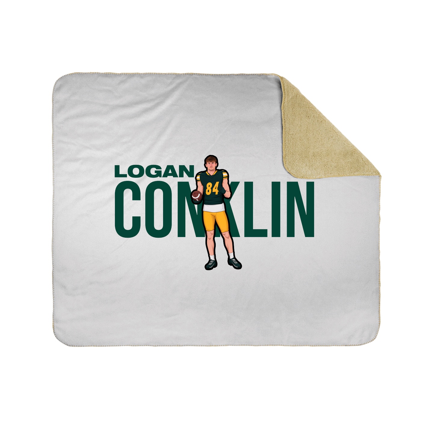 Throw Blanket — Player Name in White
