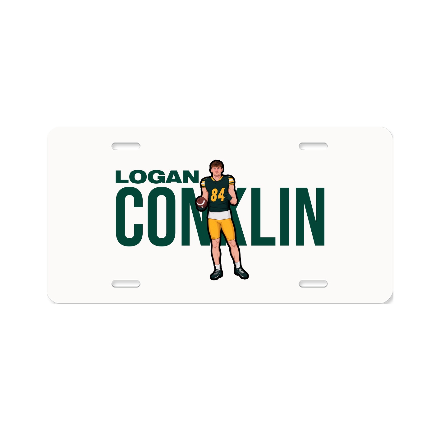 License Plate — Player Name in Classic