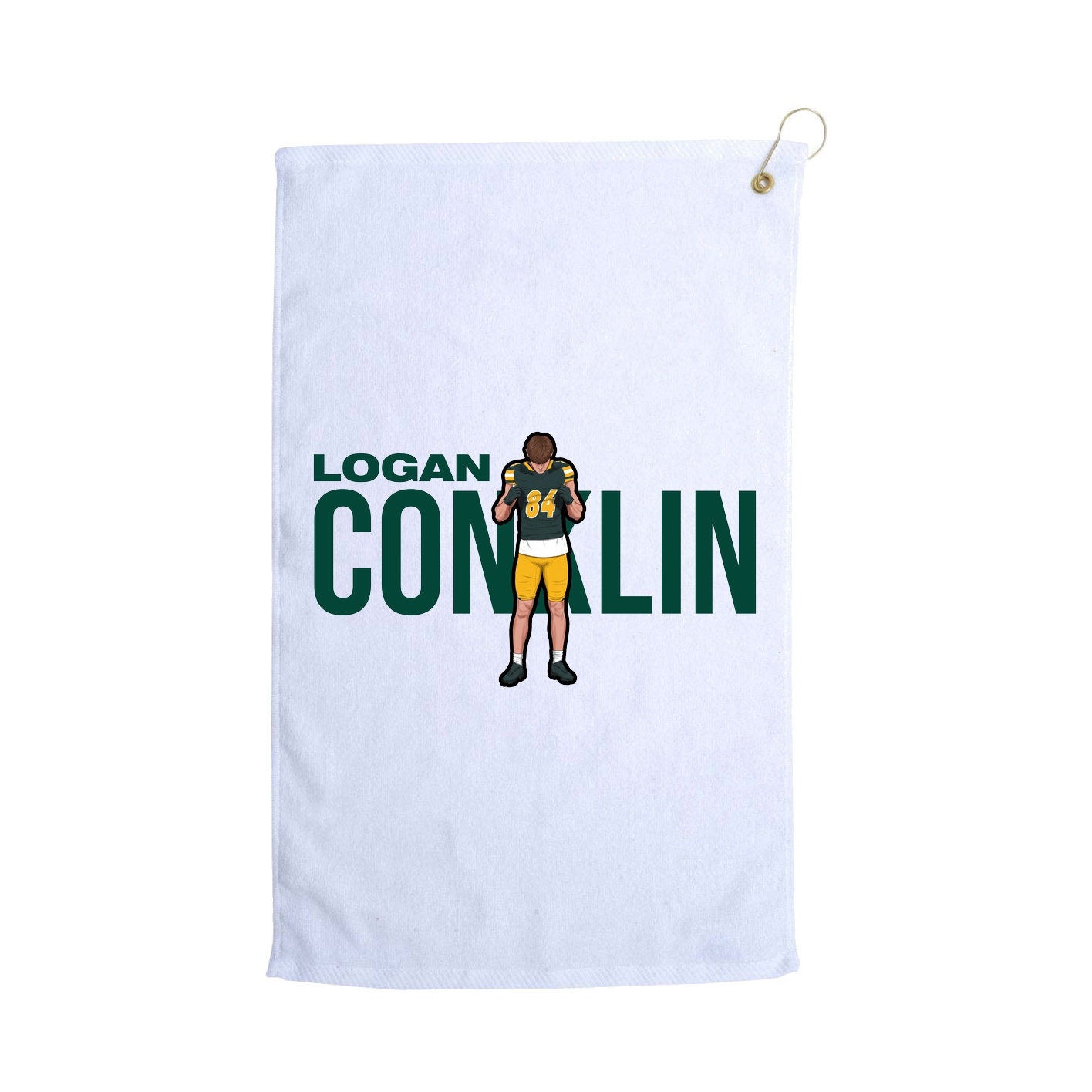 Golf Towel — Player Name in White