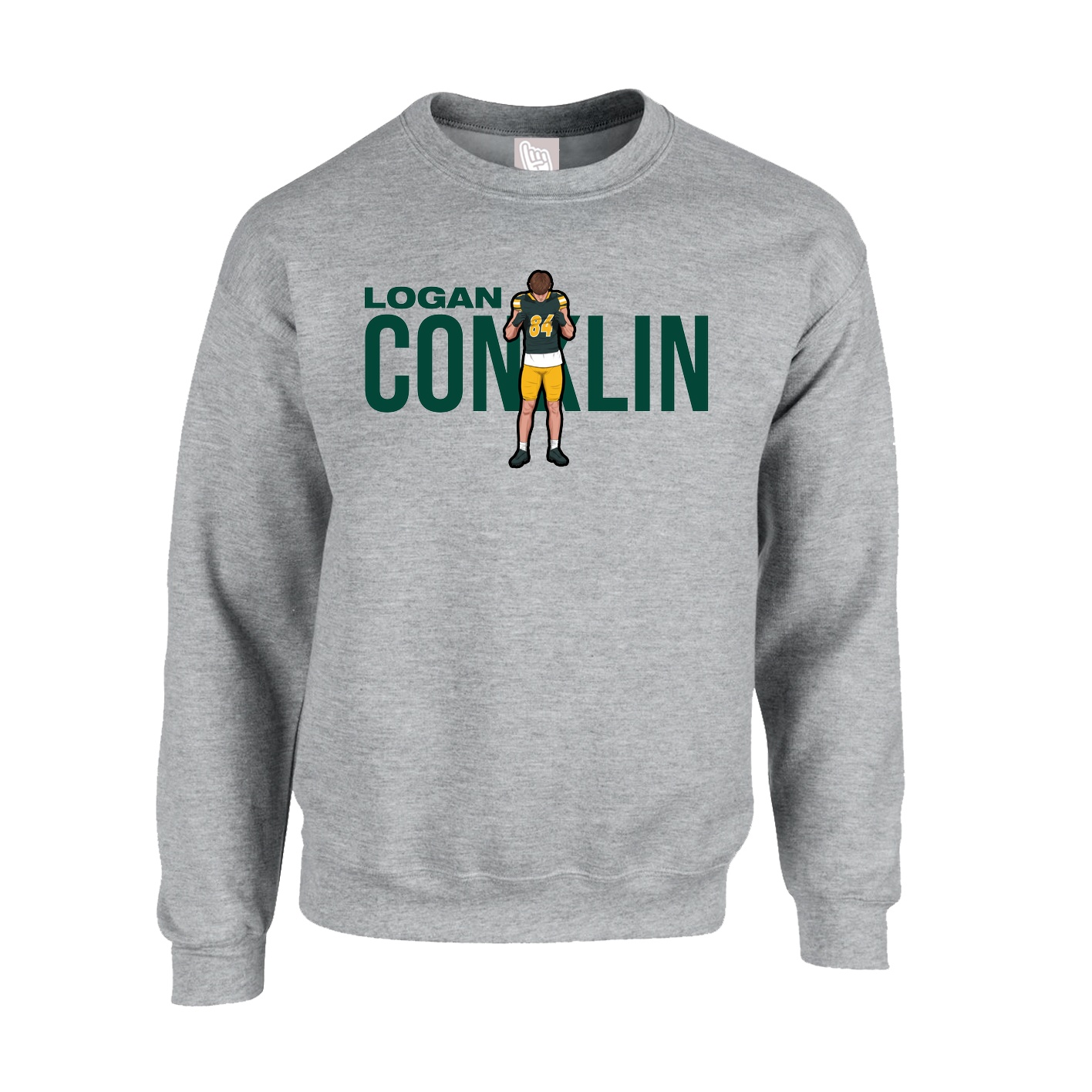 Fleece Crew — Player Name in Grey