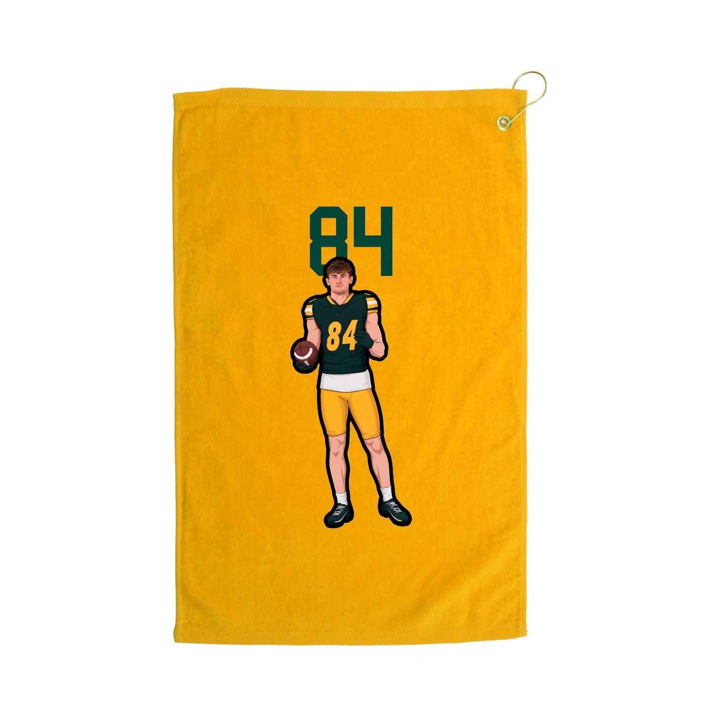 Golf Towel — Number Top in Gold