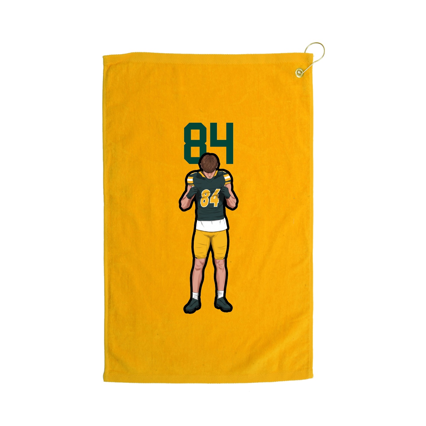 Golf Towel — Number Top in Gold