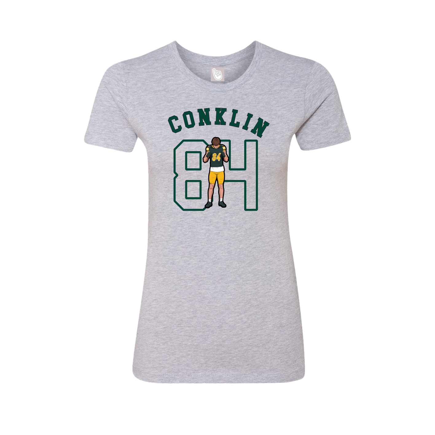 Fitted Women's Tee — Shirsey Arch in Grey