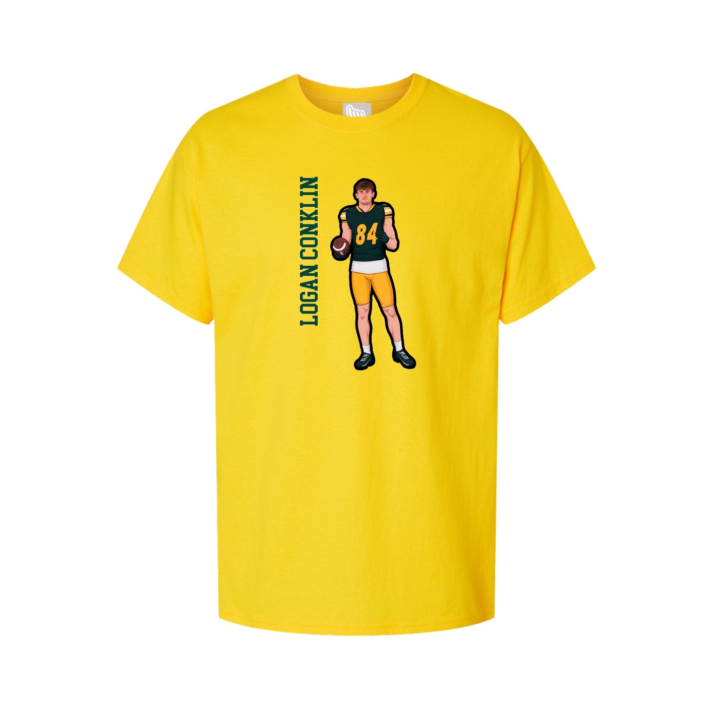 Tee — Name Vertical in Gold