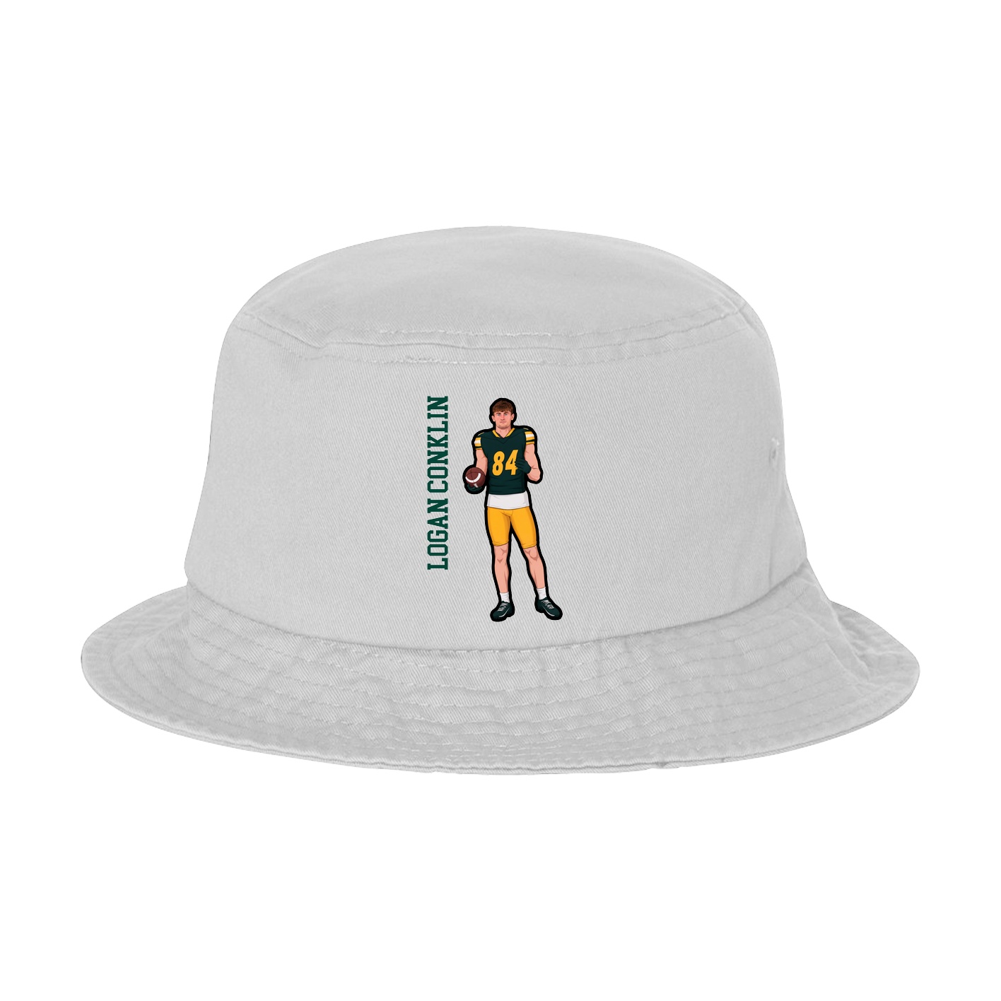 Bucket Cap — Name Vertical in White