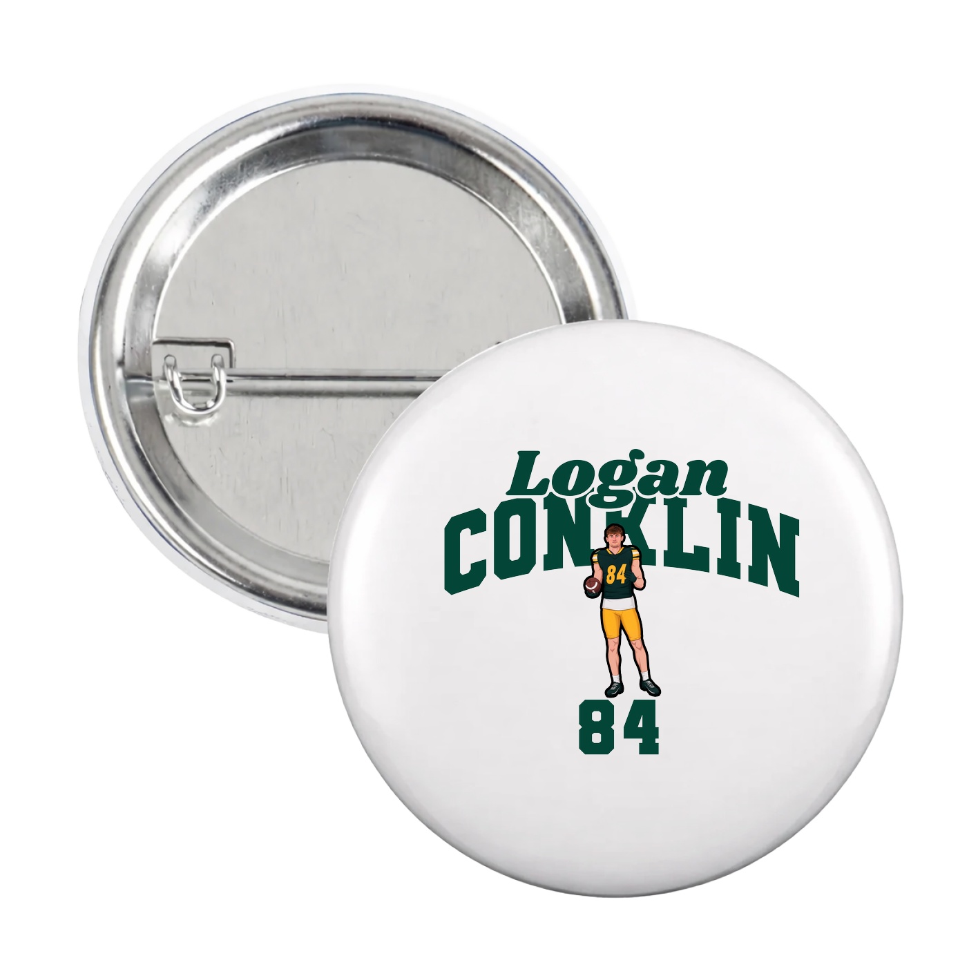 Game Day Button — Signature Arch in White