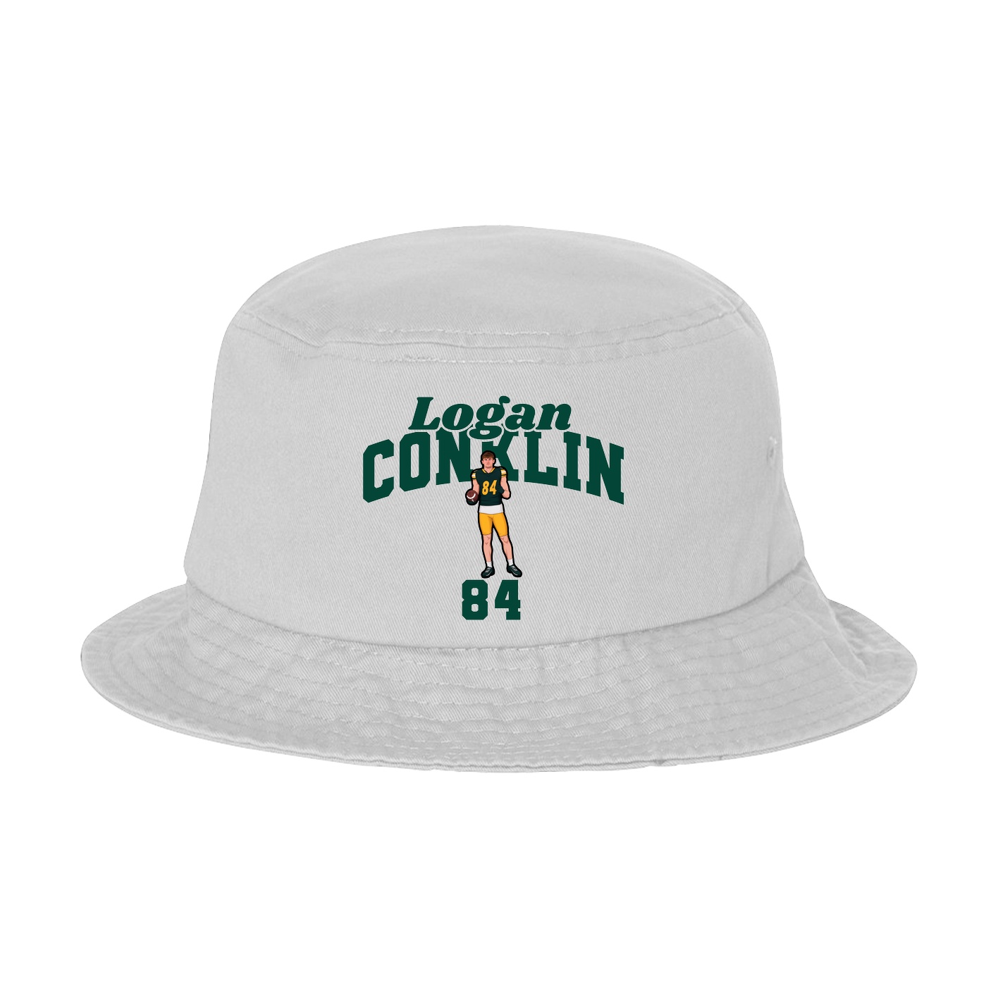 Bucket Cap — Signature Arch in White
