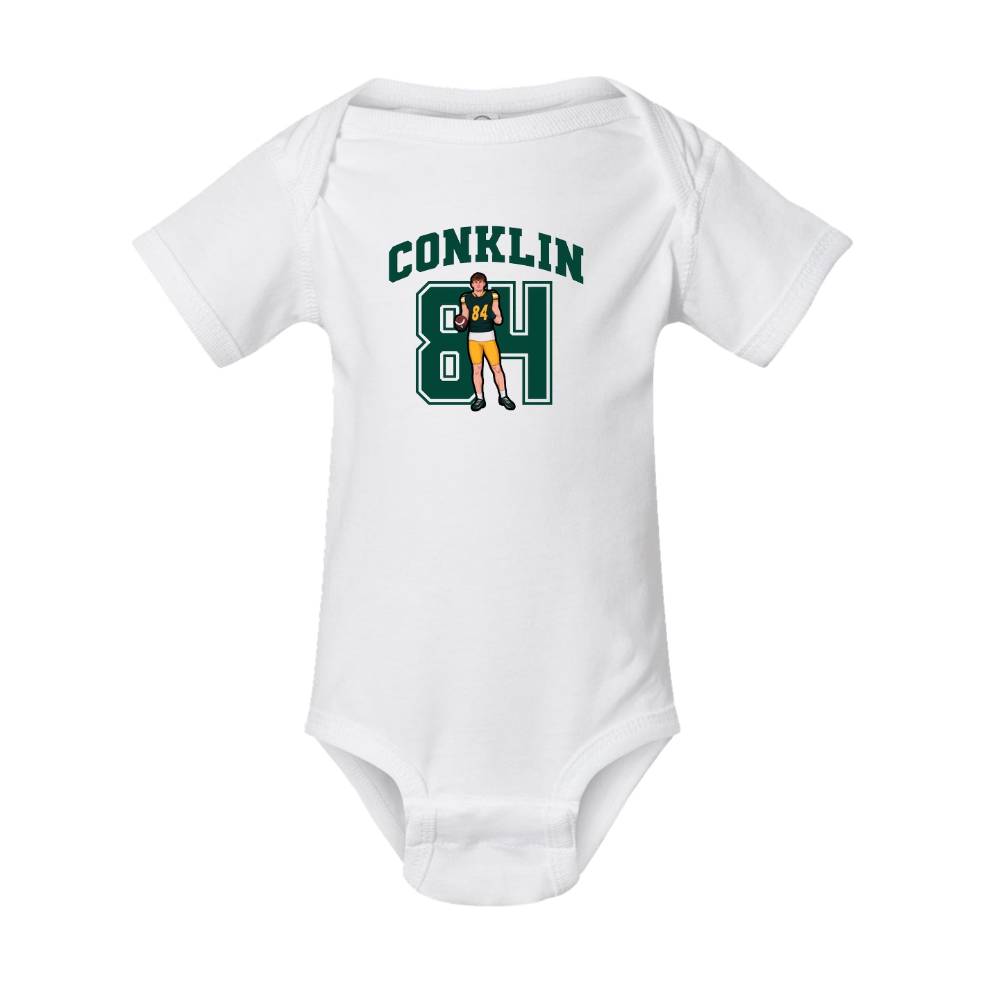 Baby Onesie — Number in White