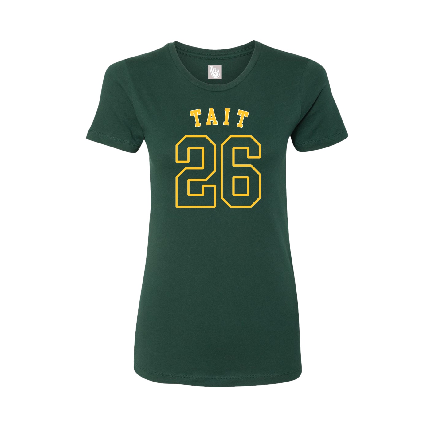 Fitted Women's Tee — Shirsey Arch in Green