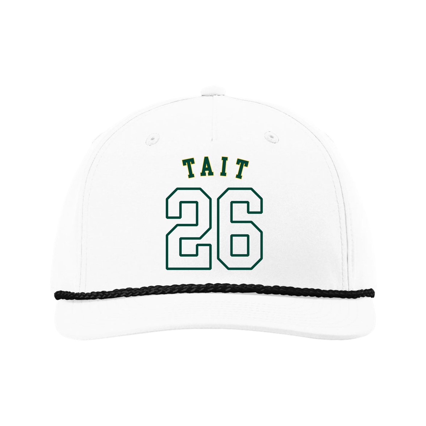 Five-Panel Classic Rope Cap — Shirsey Arch in White