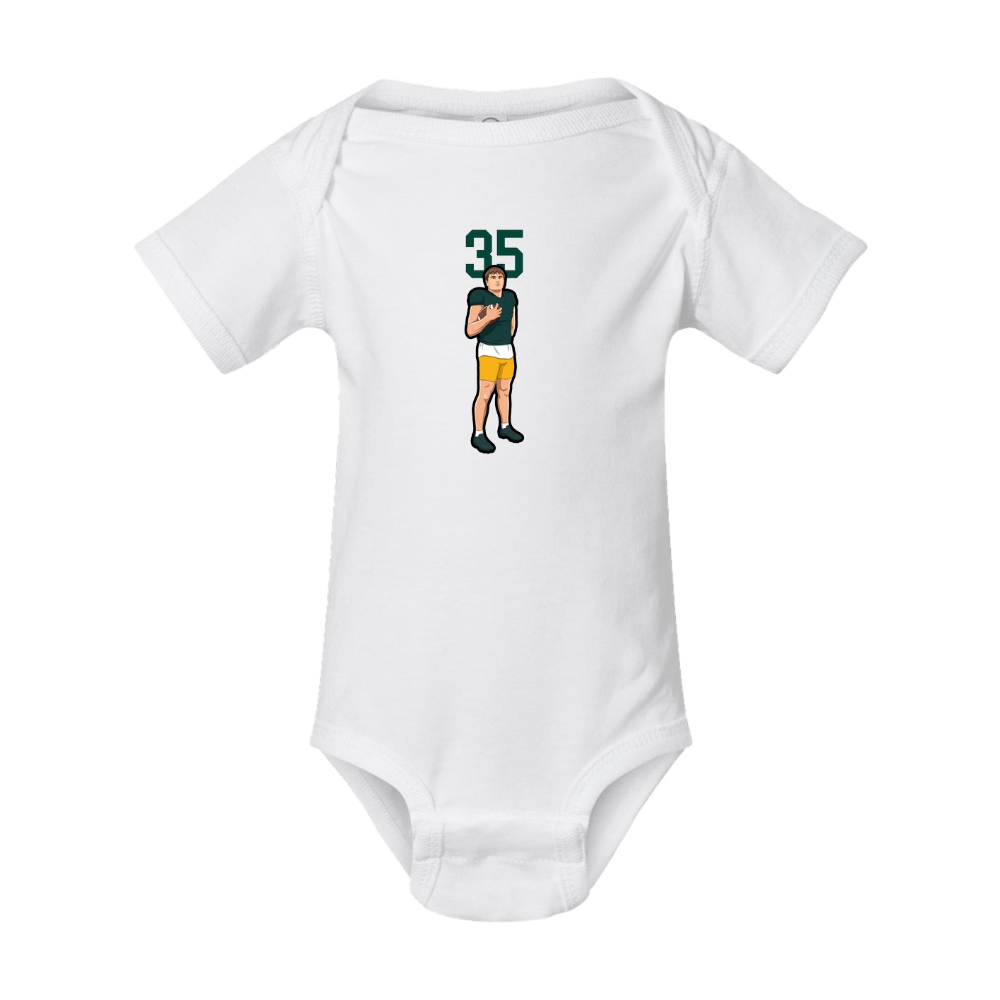 Baby Onesie — Number Top in White