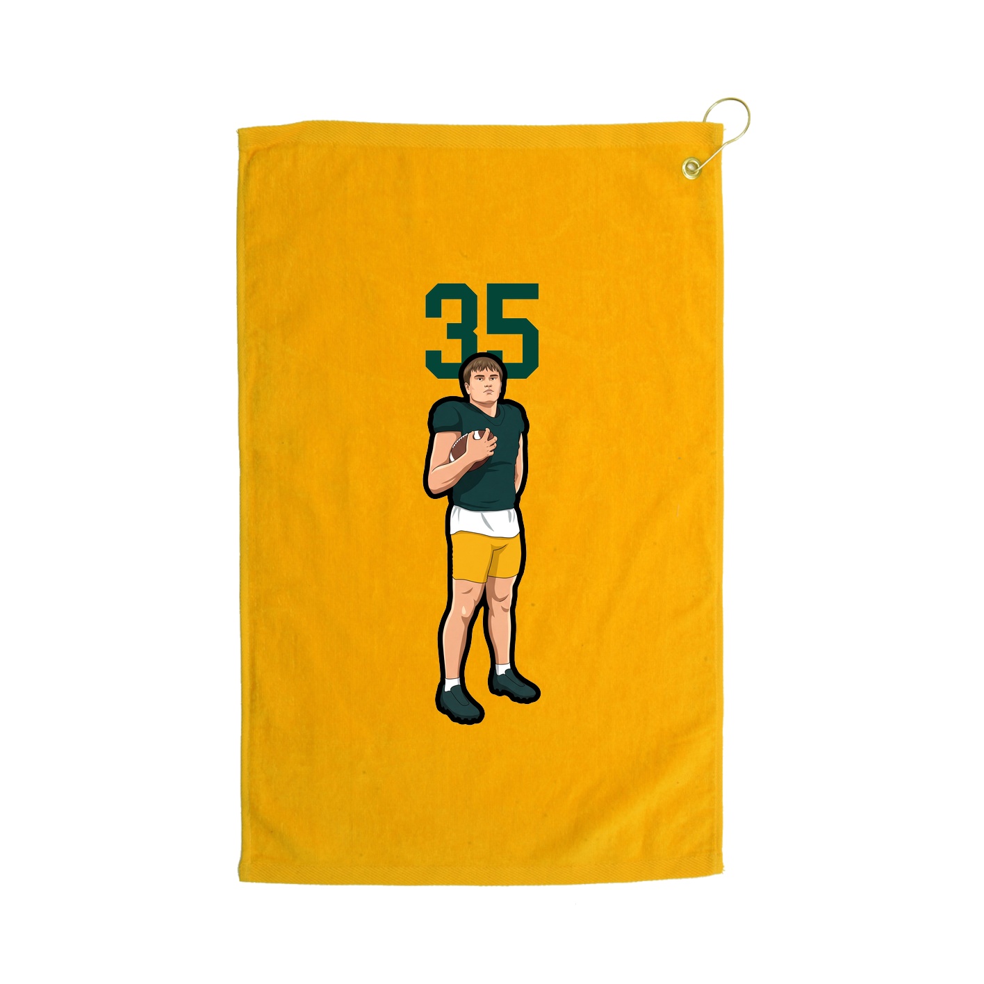 Golf Towel — Number Top in Gold