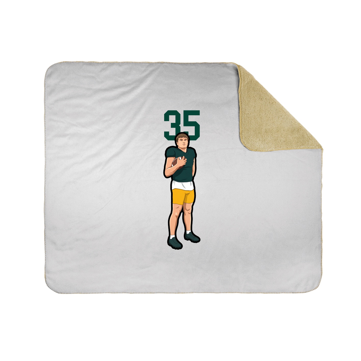 Throw Blanket — Number Top in White