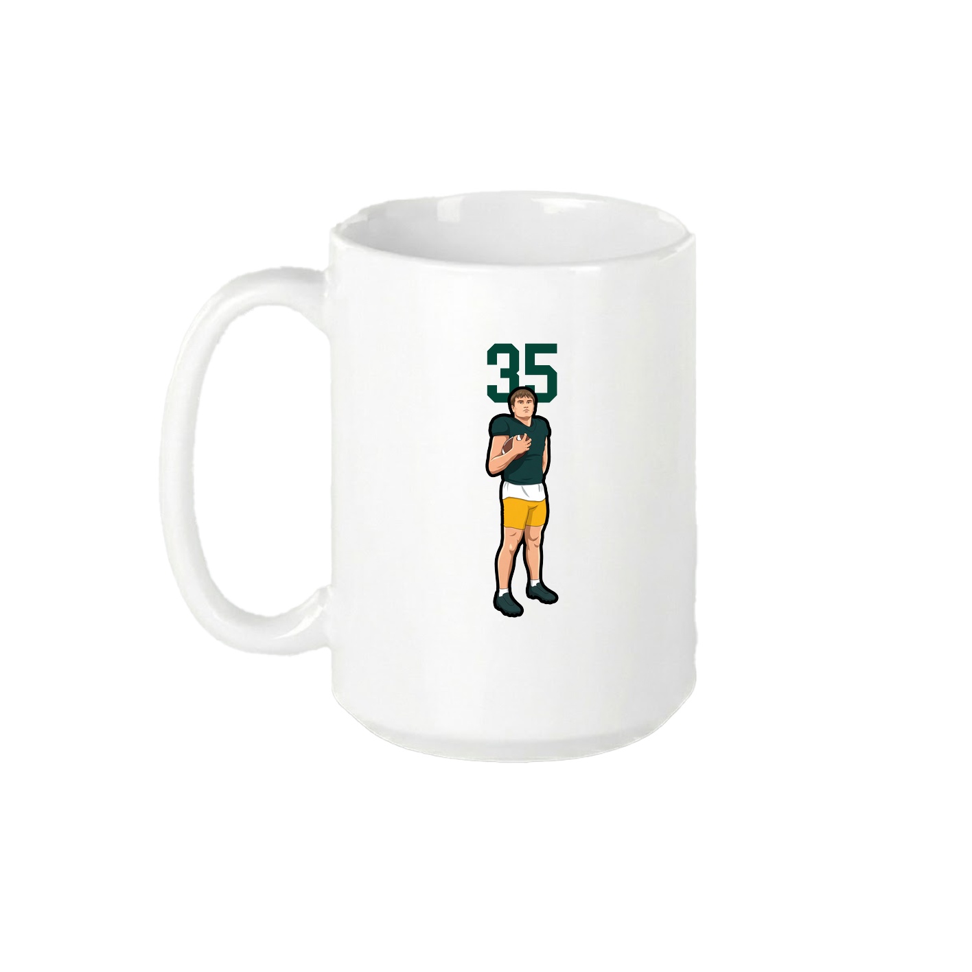 15oz Coffee Mug — Number Top in White