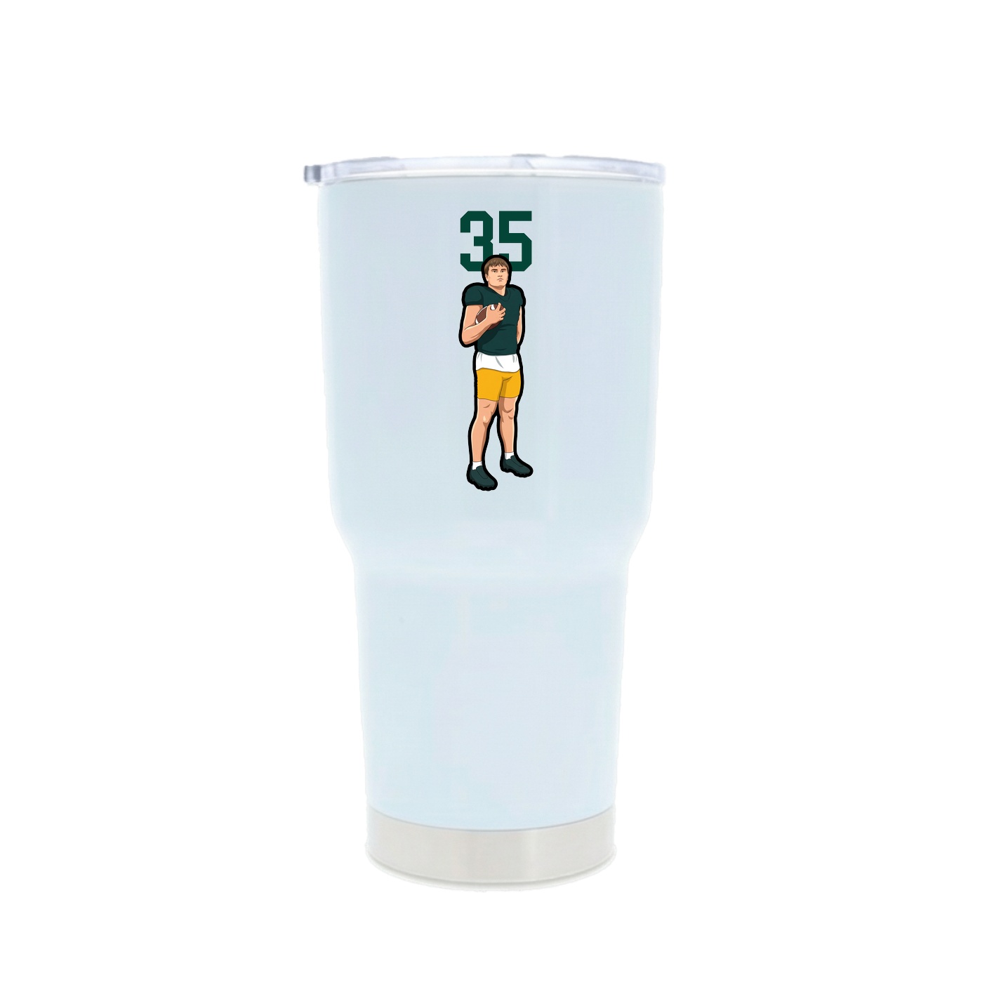30oz Stainless Steel Tumbler — Number Top in White