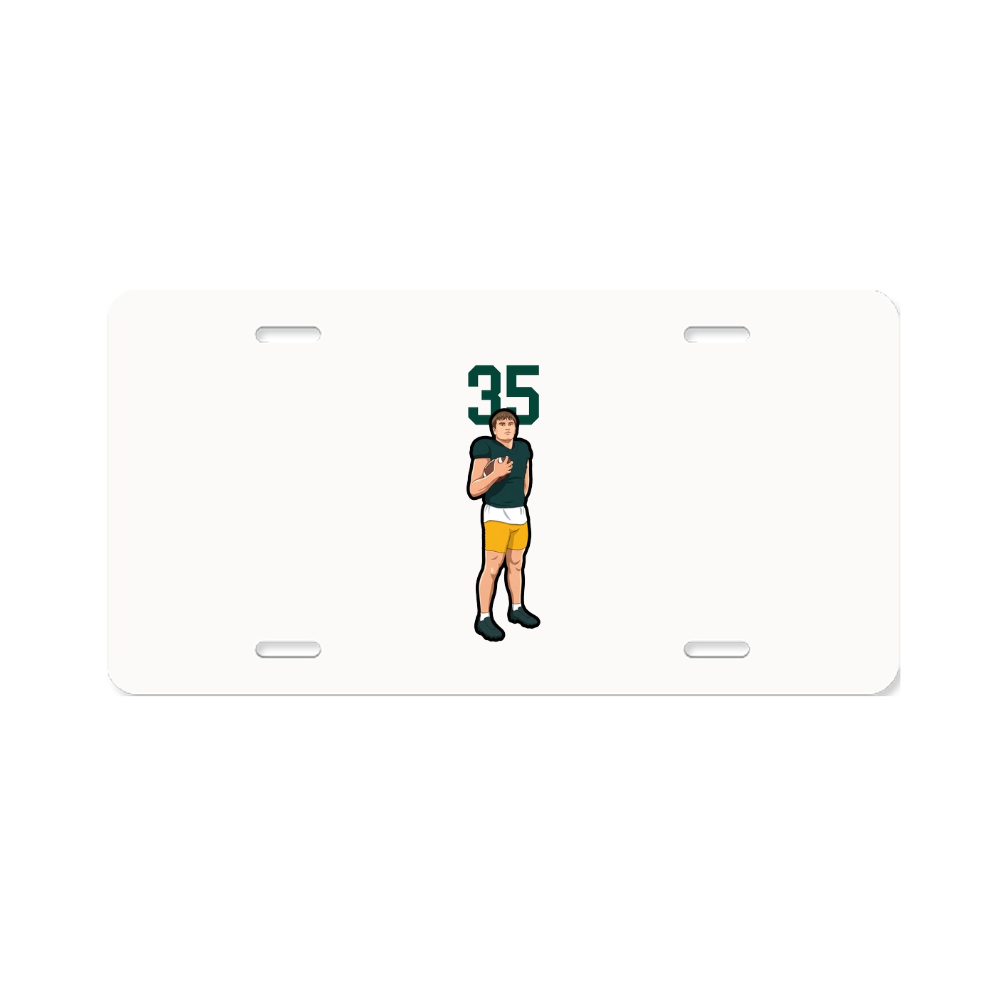 License Plate — Number Top in Classic