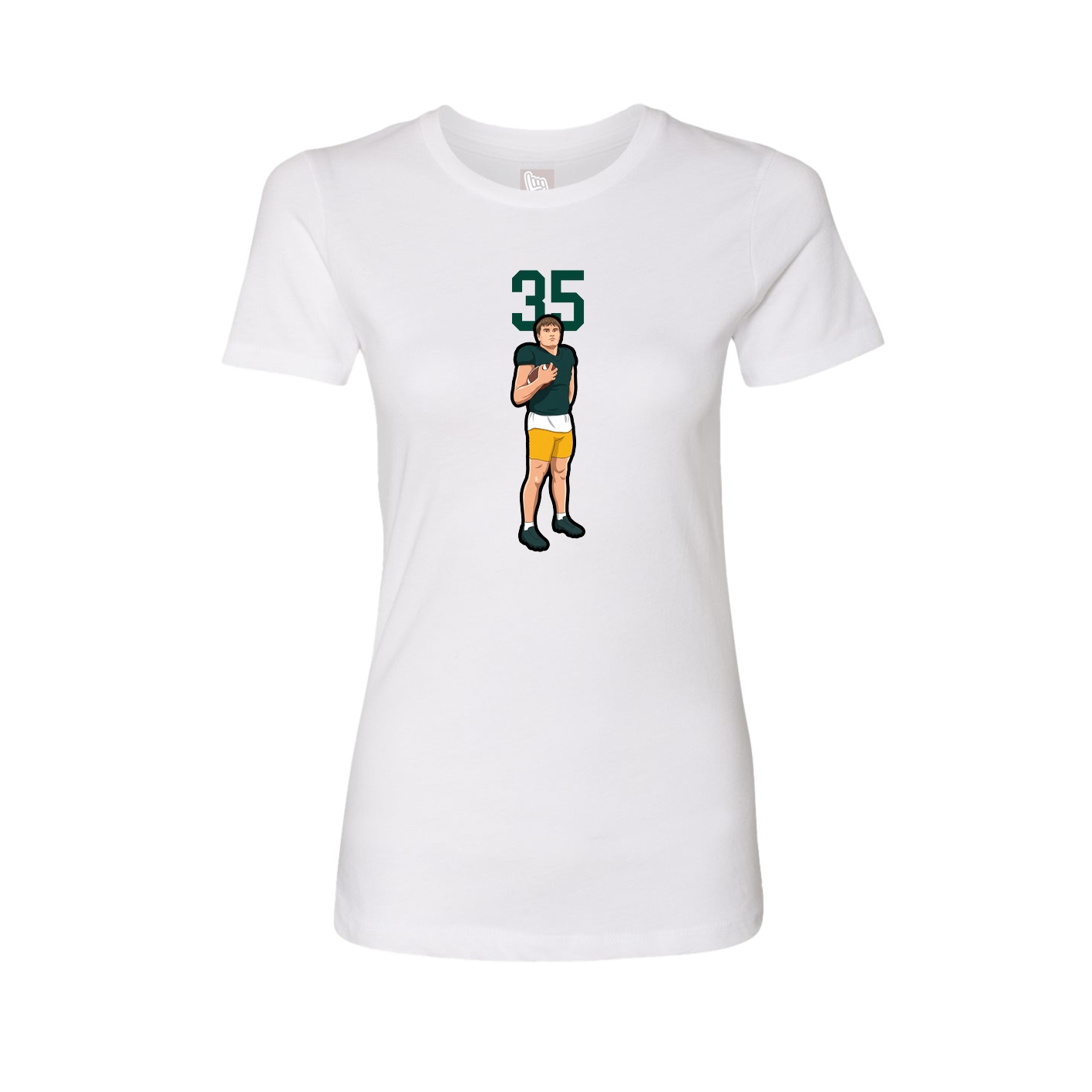 Fitted Women's Tee — Number Top in White