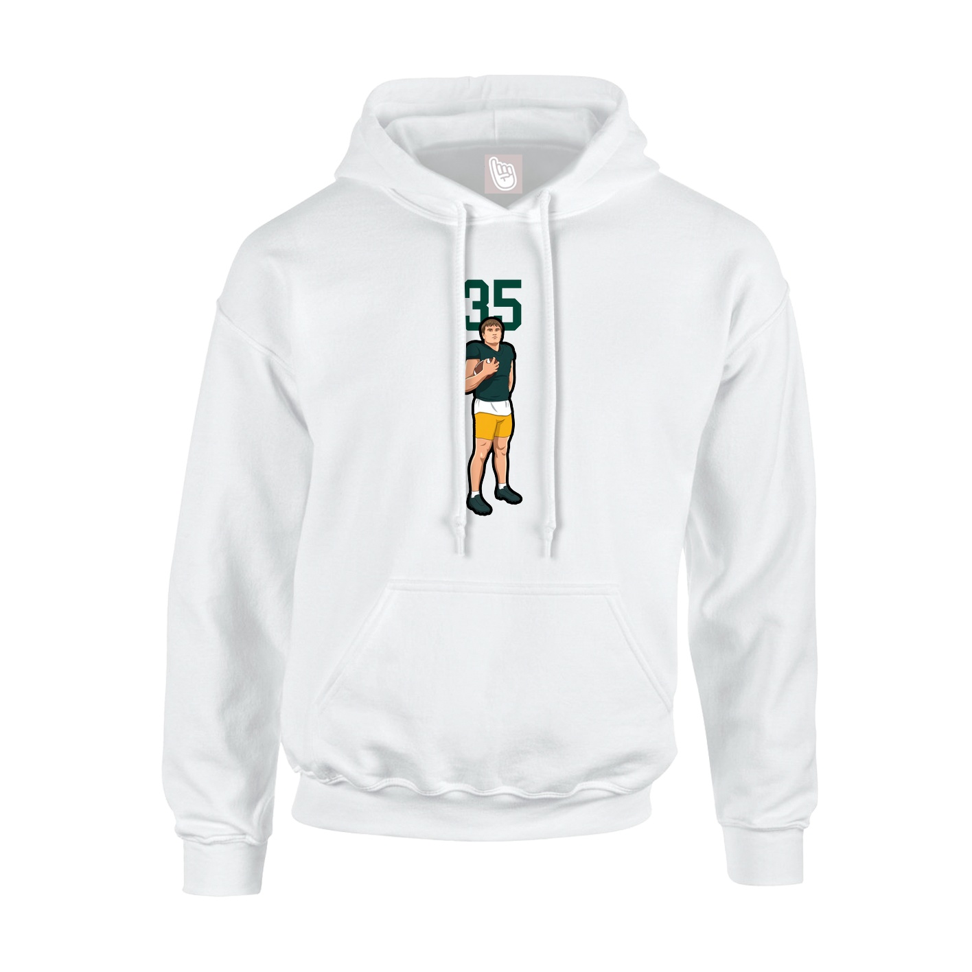 Hoodie — Number Top in White