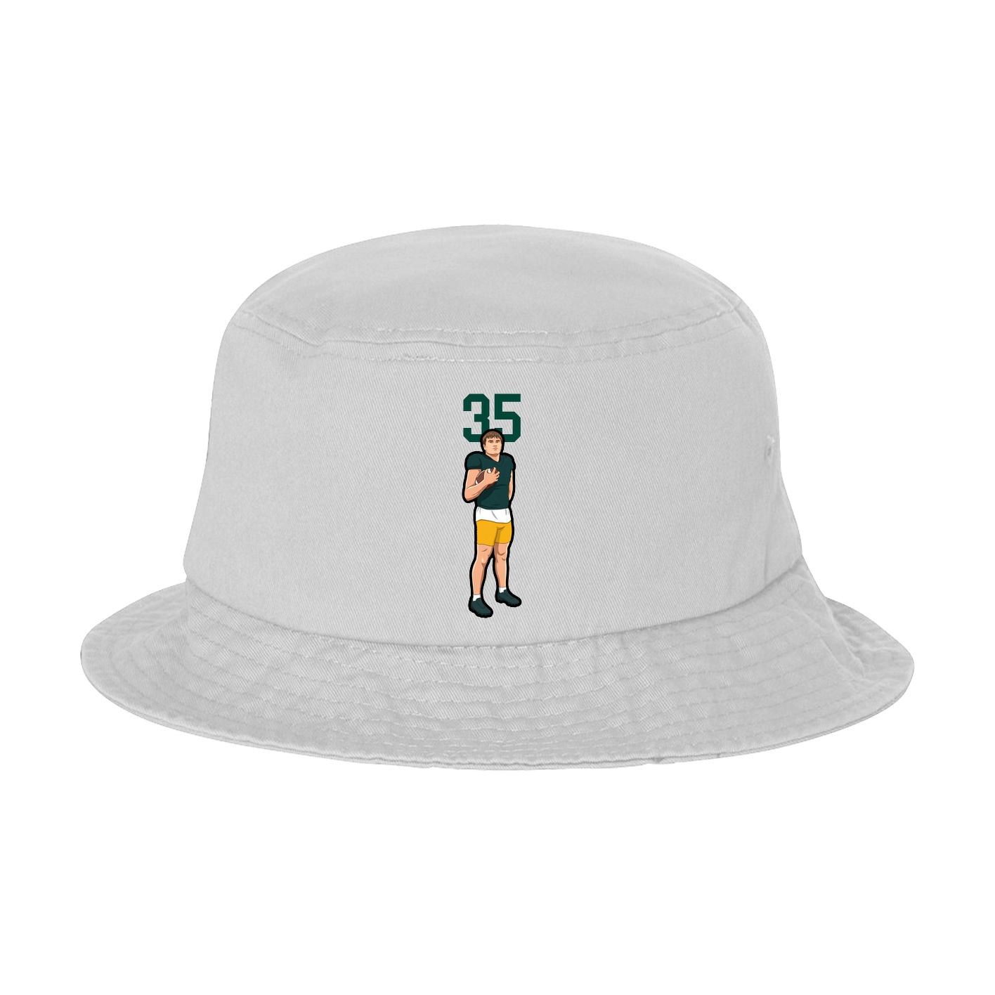 Bucket Cap — Number Top in White