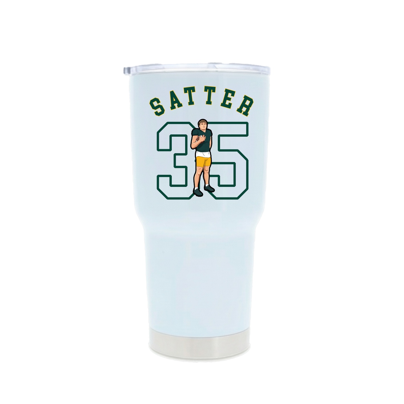 30oz Stainless Steel Tumbler — Shirsey Arch in White