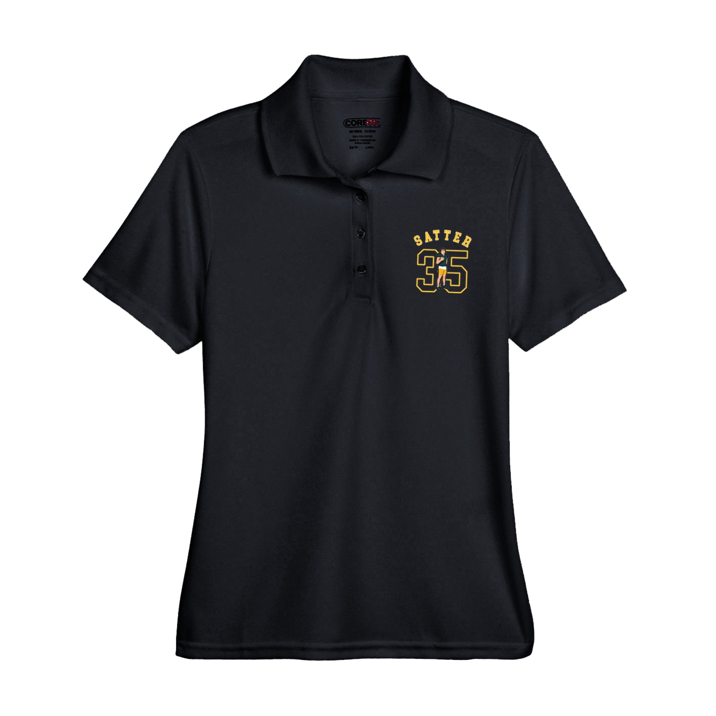 Womens Performance Polo — Shirsey Arch in Black